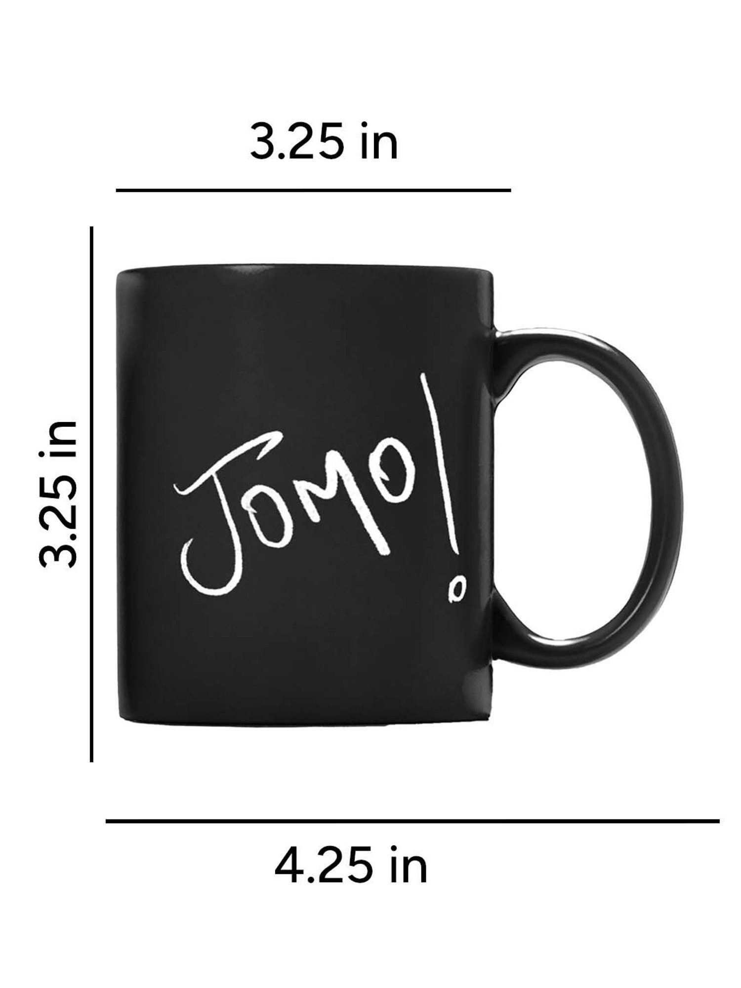 Nestroots Black Stoneware Chic Coffee Mug (0.325 L)