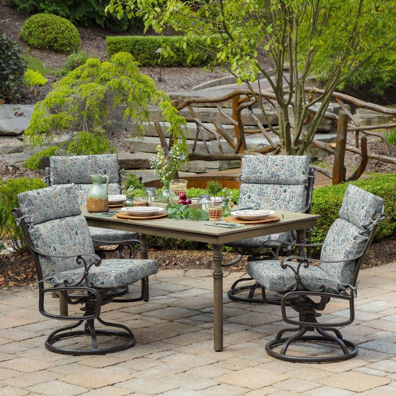 Pistachio Botanical Outdoor Dining Chair Cushion Green - Arden Selections