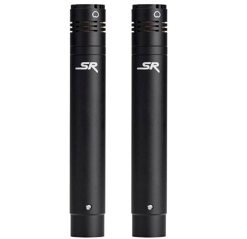 Monoprice SC100 Small Pencil Condenser Microphones (Pair) Condenser Stick with Interchangeable Omni and Cardioid Capsules - Stage Right Series