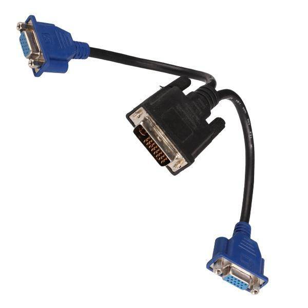 DVI-I DVI-Male To 2 VGA Female Monitor Video Splitter adapter Cable