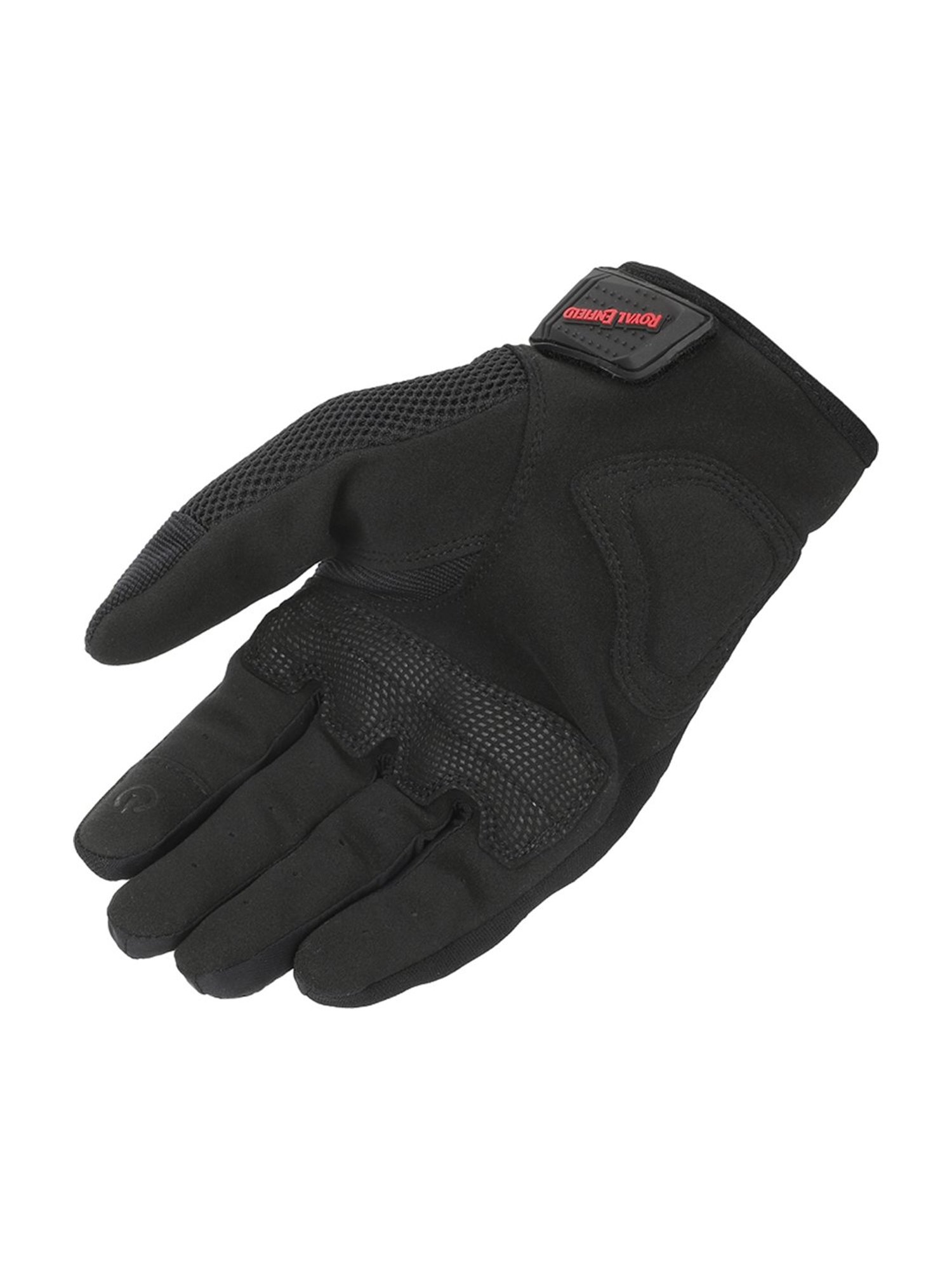 Royal Enfield Black Textured Rambler V3 Riding Gloves - L