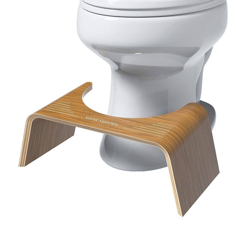 Slim Teak Toilet Stool Brown - Squatty Potty