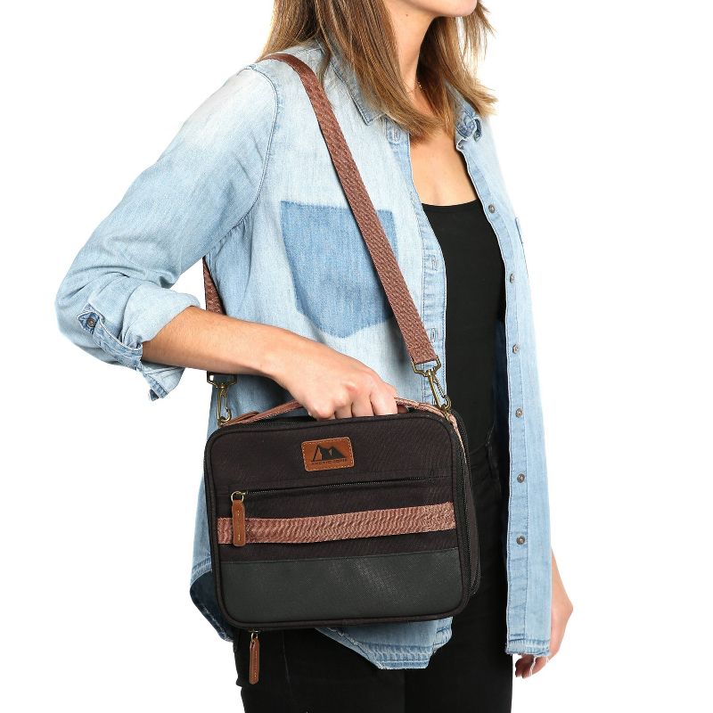 Arctic Zone Canvas Expandable Horizontal Lunch Box - Black