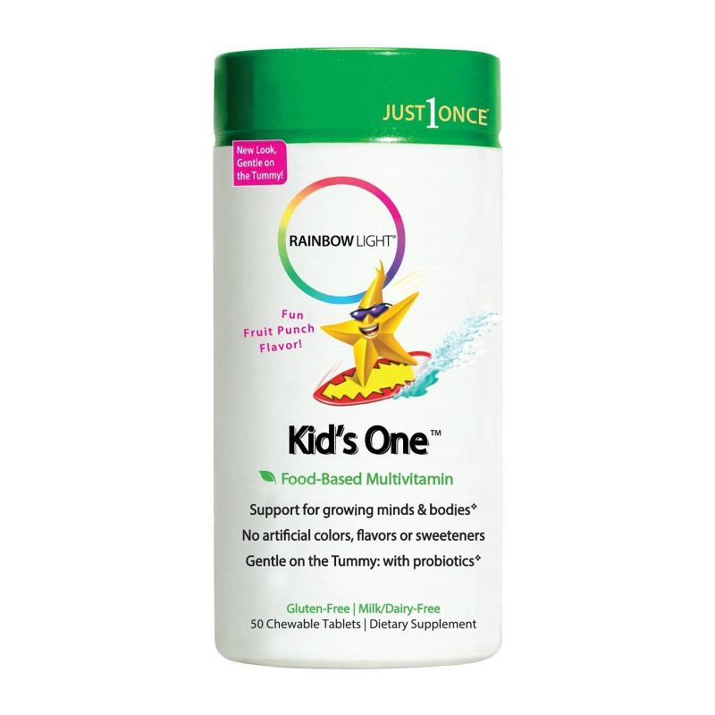 Rainbow Light Kids One Chewable Multivitamin Tablets - Fruit Punch - 50ct