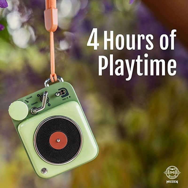 Mini Bluetooth Speaker,  Button Metal with Lanyard,Vintage Radio with Old Fashioned Classic Style, Portable Wireless Loud Volume Speaker for Home, Office, Kitchen,Party,Travel,Outdoor