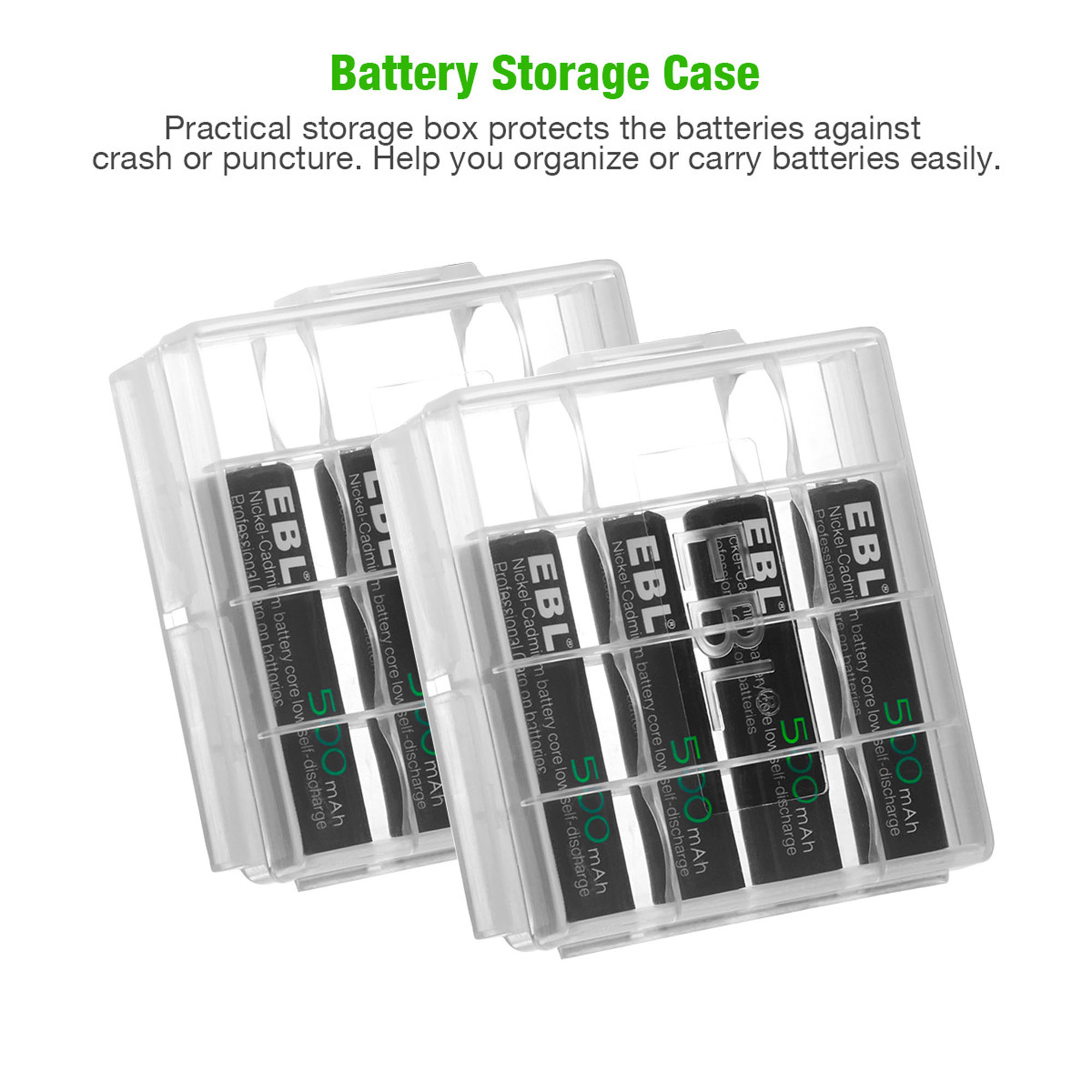 EBL 8 Pcs AAA 1.2V Rechargeable Batteries 500mAh Ni-Cd Battery for TV Keyboards