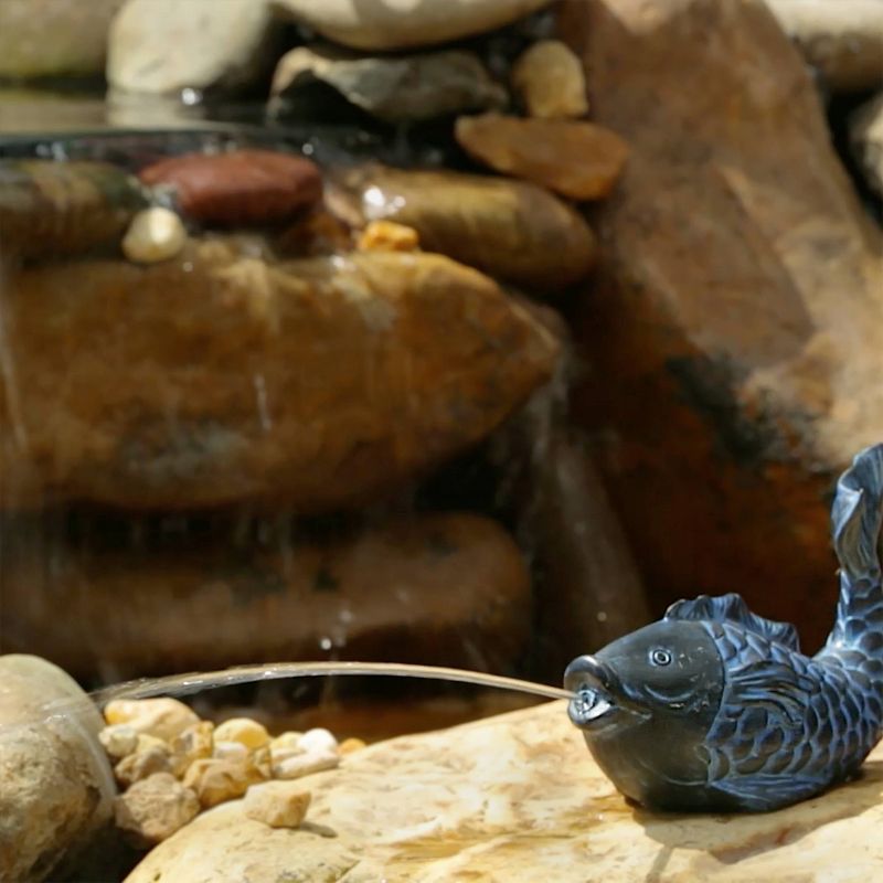 5.6" Pond Boss Fish Spitter - Blue