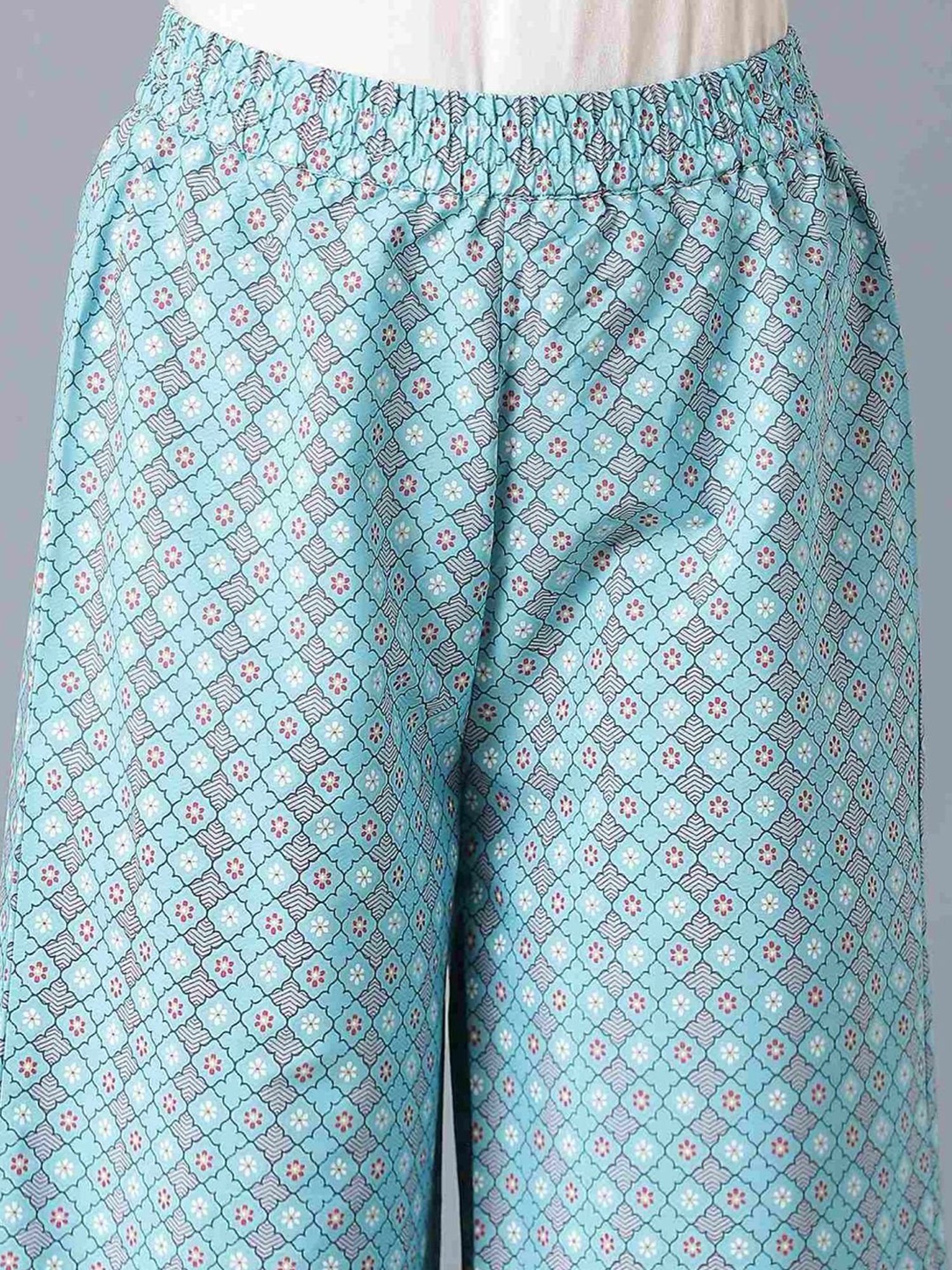 Aure by Aurelia Pink & Blue Kurta Palazzo Set