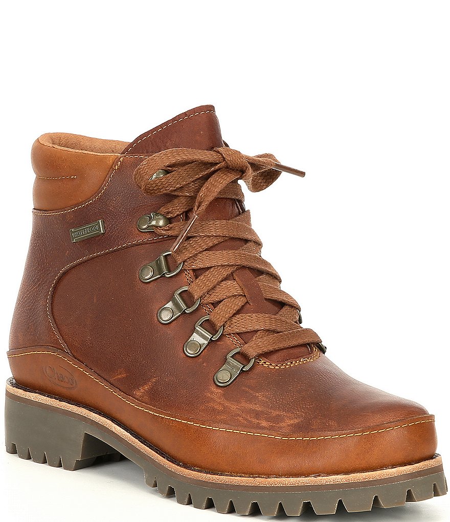 Chaco Women's Fields Waterproof Leather Lug Sole Combat Boots