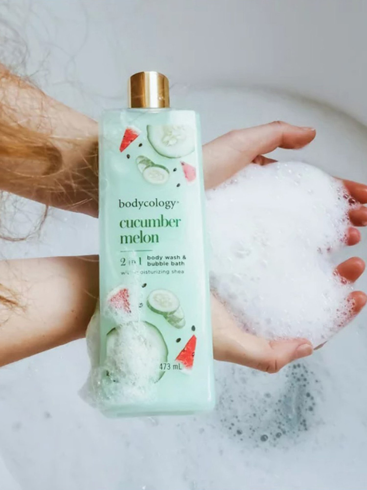 Bodycology Cucumber Melon 2 in 1 Body Wash & Bubble Bath - 473 ml