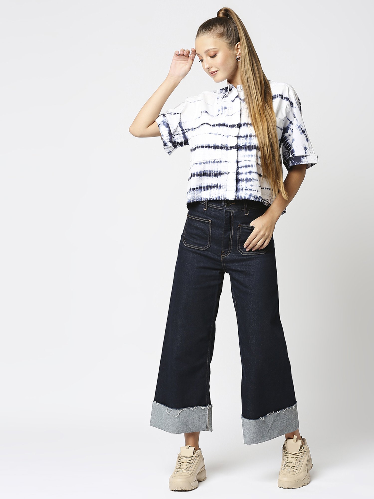 Remanika White Pure Cotton Printed Shirt