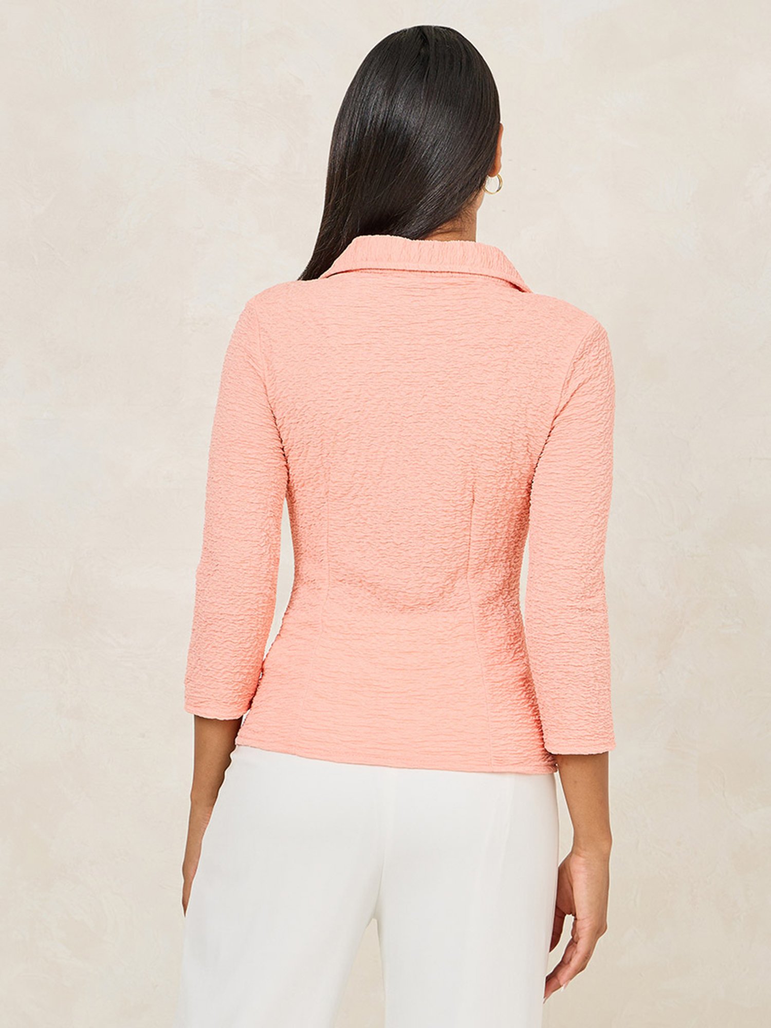 Styli Peach Textured Top