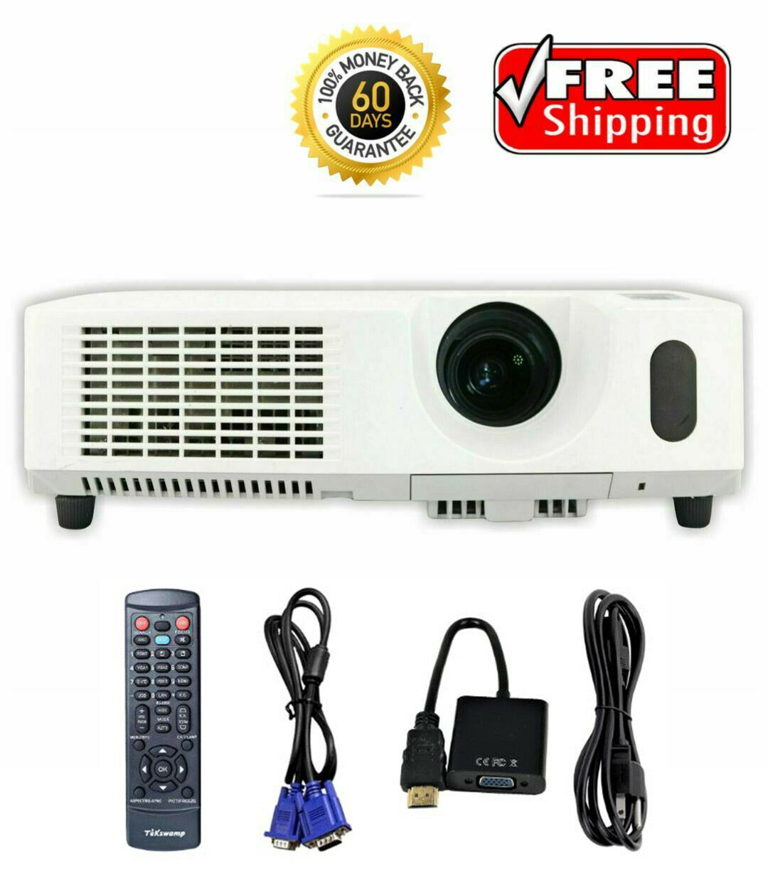 Hitachi CP-X2010 3LCD Projector 2200 ANSI Lumens HD 1080i 1024 x 768 HDMI Home Theater Professional Streaming with Accessories bundle