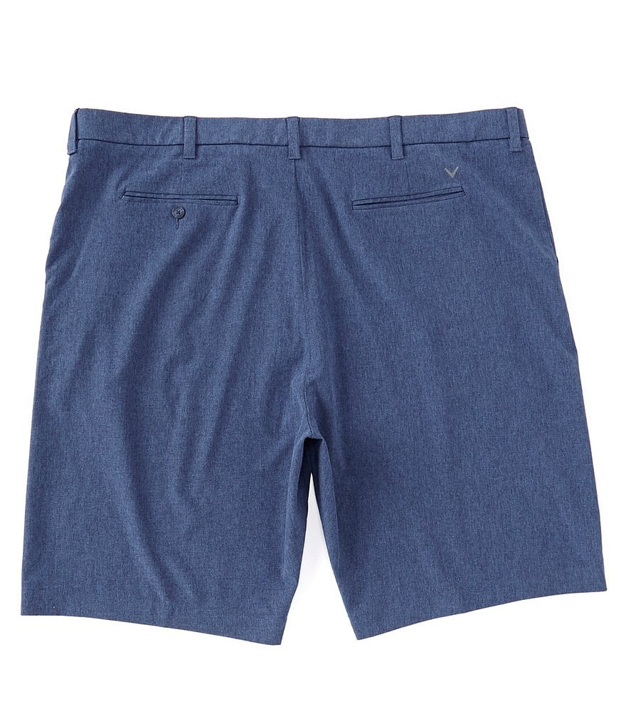 Callaway Golf Big & Tall Flat-Front Heather Ergo Stretch 10.5#double;-11#double; Inseams Shorts
