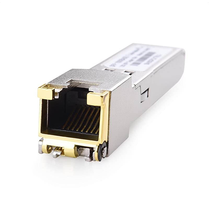 1000BASE-T Gigabit SFP to RJ45 Copper Ethernet Modular Transceiver for Cisco, Ubiquiti, TP-Link, Huawei, Mikrotik, Netgear, and Supermicro Equipment