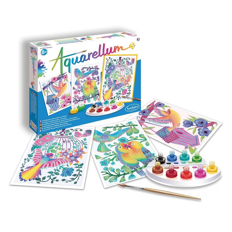 15ct Painting Kit Aquarellum Flying Birds - SentoSphere USA