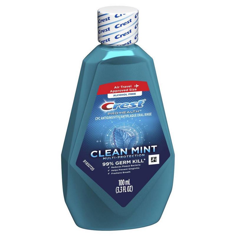 Crest Pro-Health Clean Mint Mouthwash - Trial Size - 3.3 fl oz