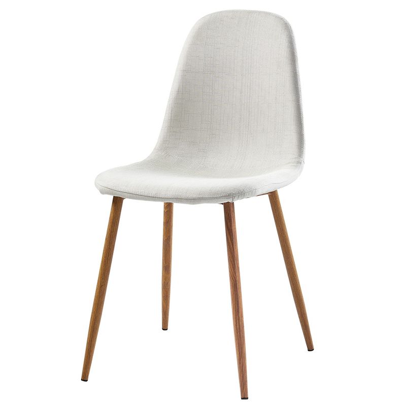 Set of 2 Minimalista Fabric Chairs White - Versanora