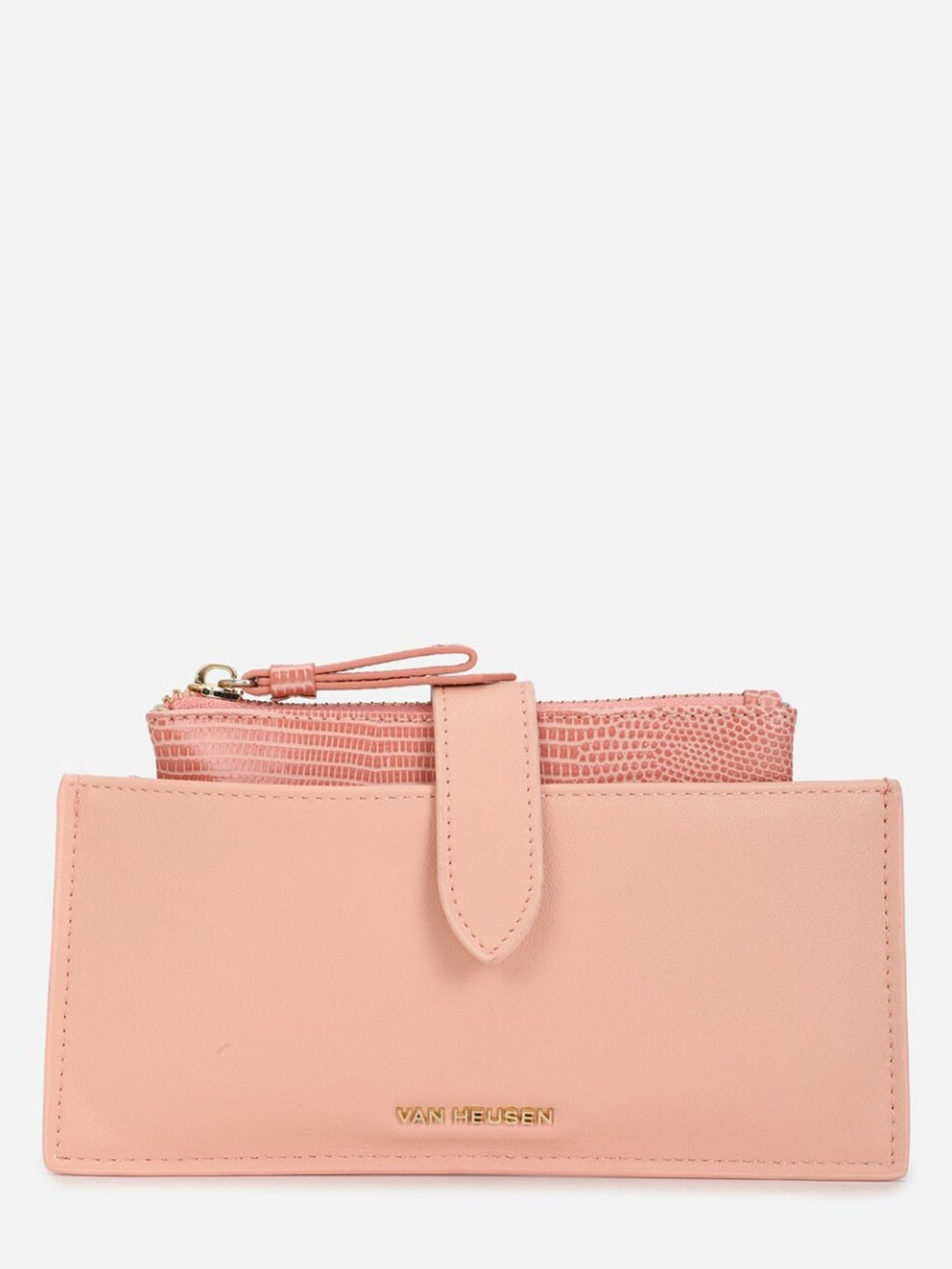 Van Heusen Pink PU Textured Wallet