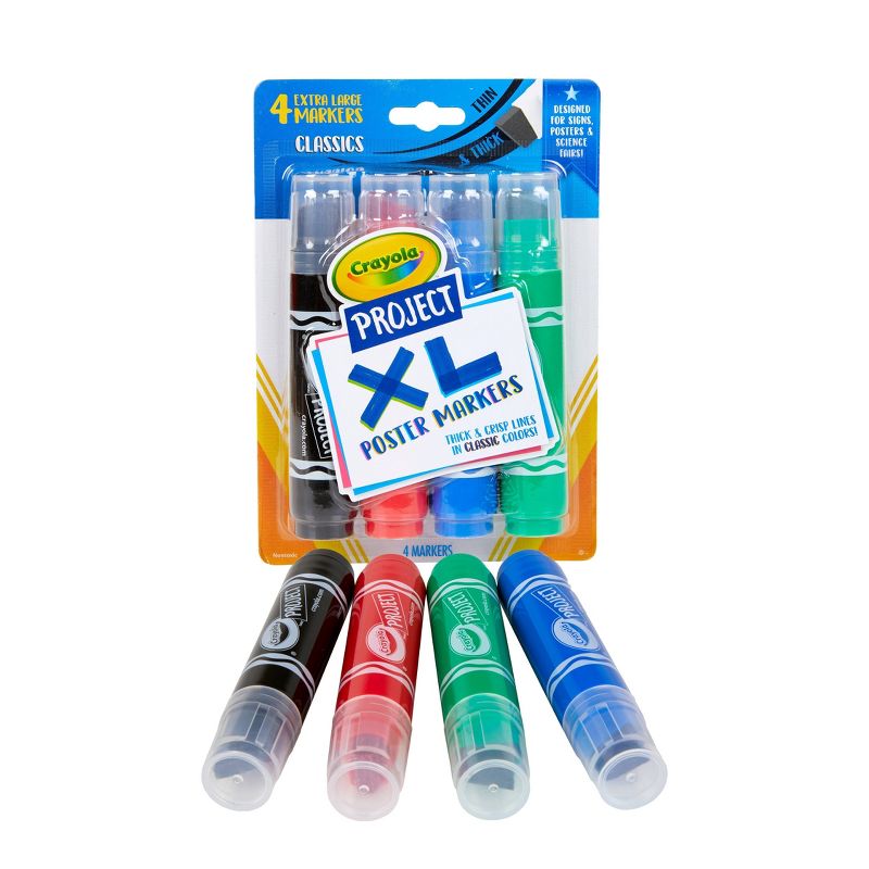 4ct Crayola Project XL Poster Markers - Classic Colors