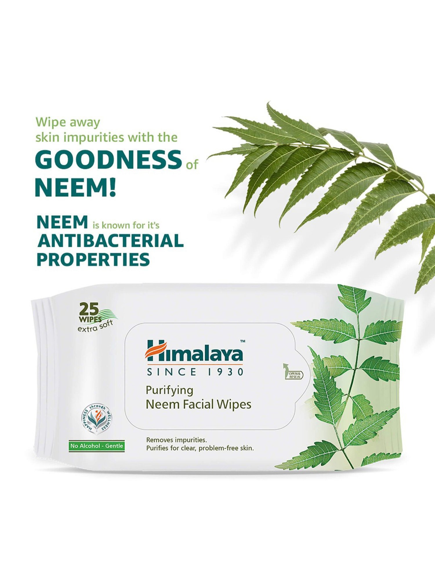 Himalaya Purifying Neem Facial Wipes - 10 Pcs
