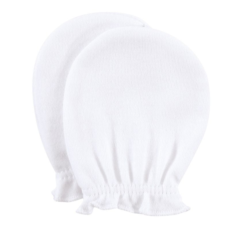 Hudson Baby Infant Girl Cotton Scratch Mittens, Cloud Mobile Pink, 0-6 Months