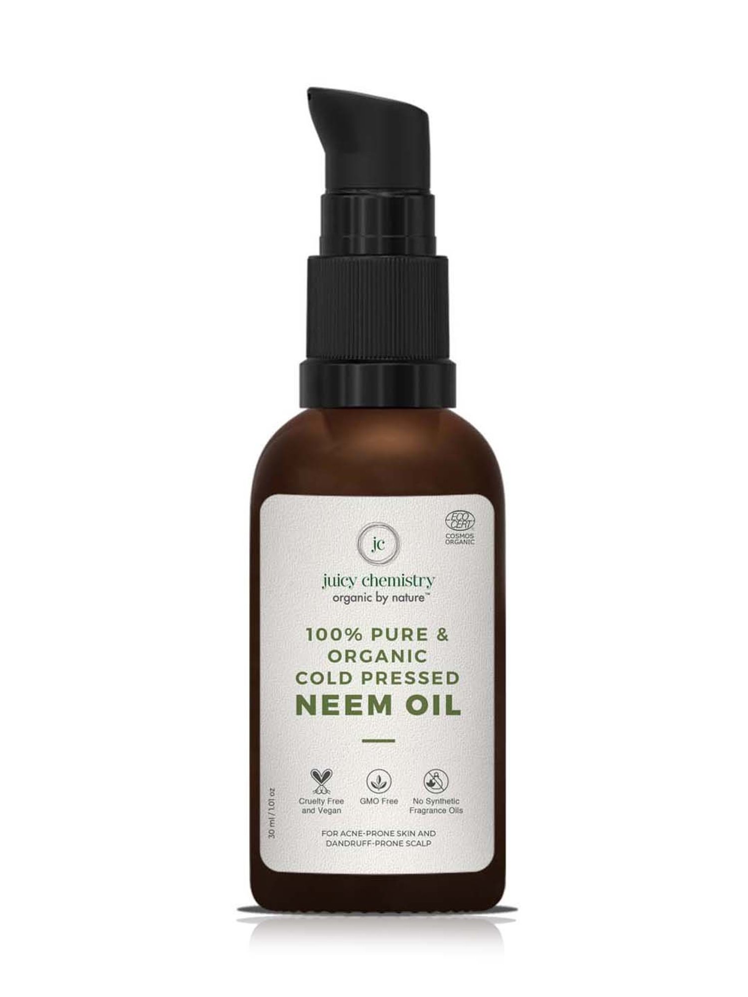 Juicy Chemistry Neem Cold Pressed Carrier Oil - 30 ml