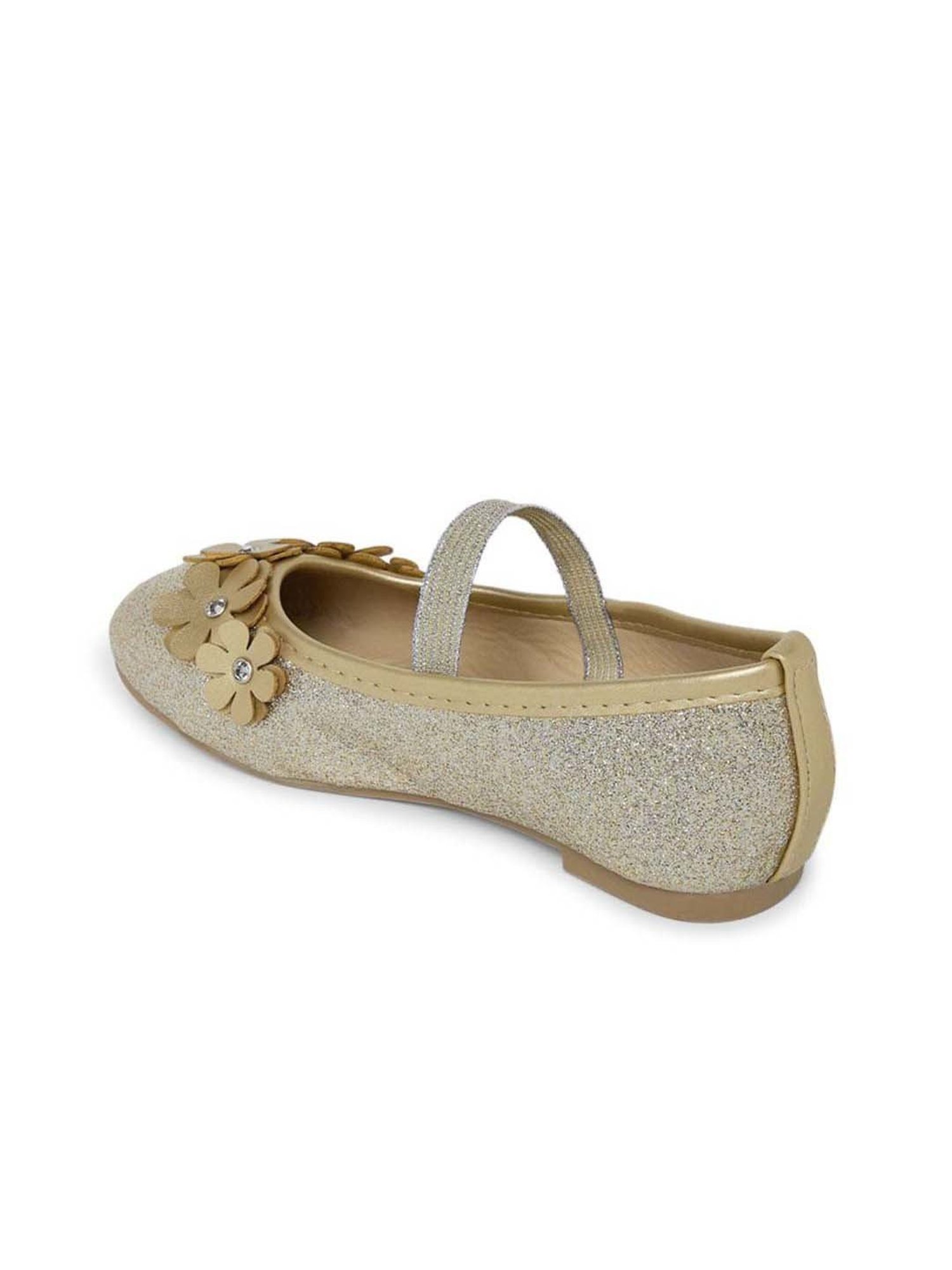 Pantaloons Junior Gold Mary Jane Shoes