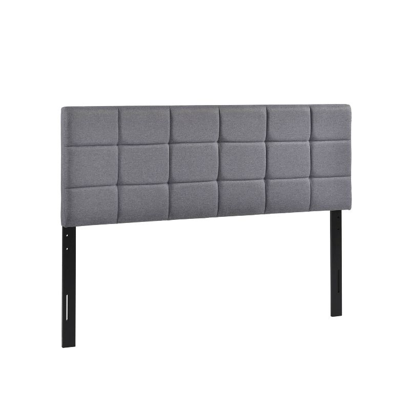 Queen Danica Panel Tufted Headboard Gray - Poly & Bark