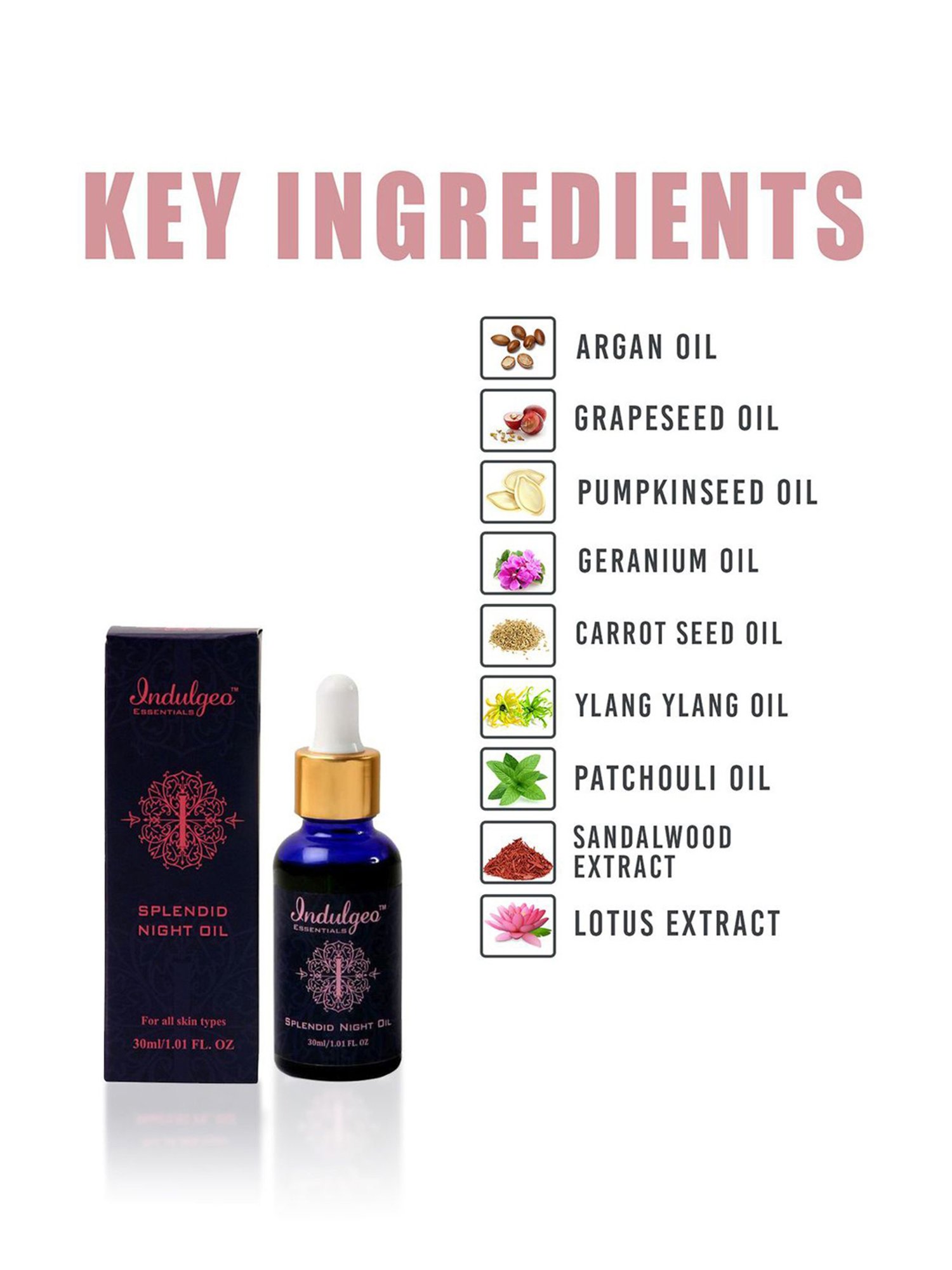 Indulgeo Essentials Splendid Night Oil - 30 ml