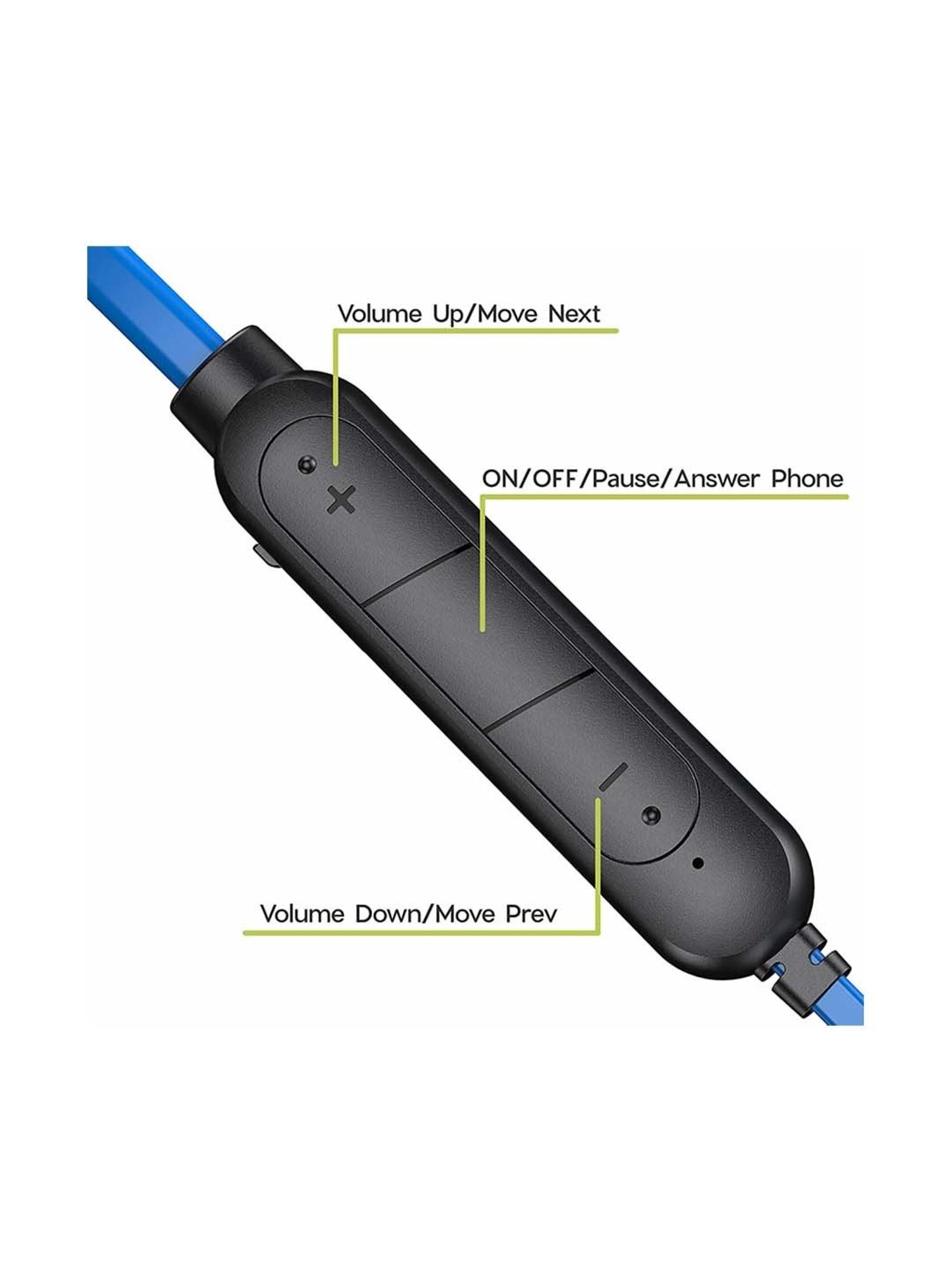 Maxx NX4 Wireless Neckband with Mic (Black/Blue)