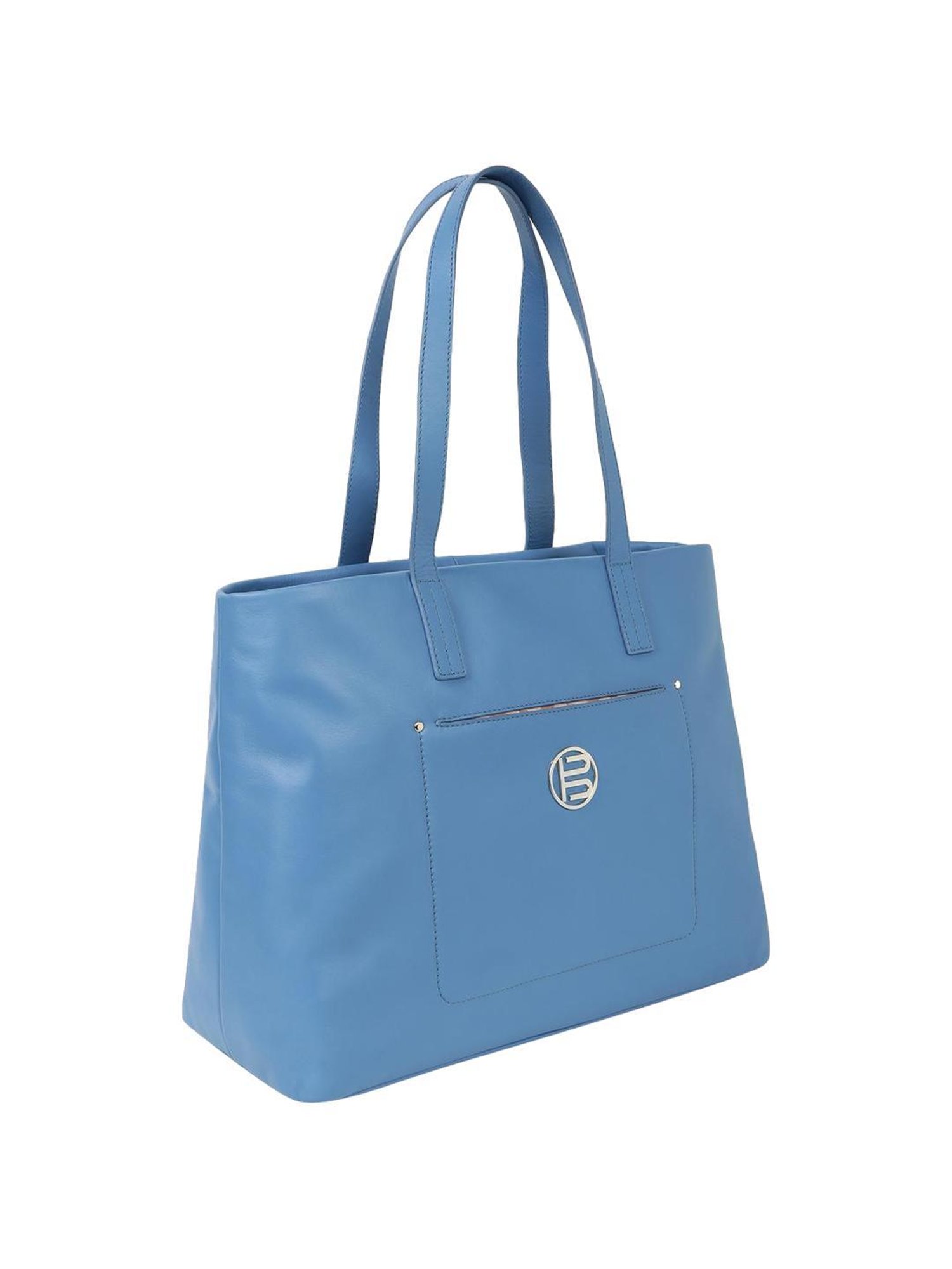 BAGATT Veneto Blue Solid Large Tote Handbag