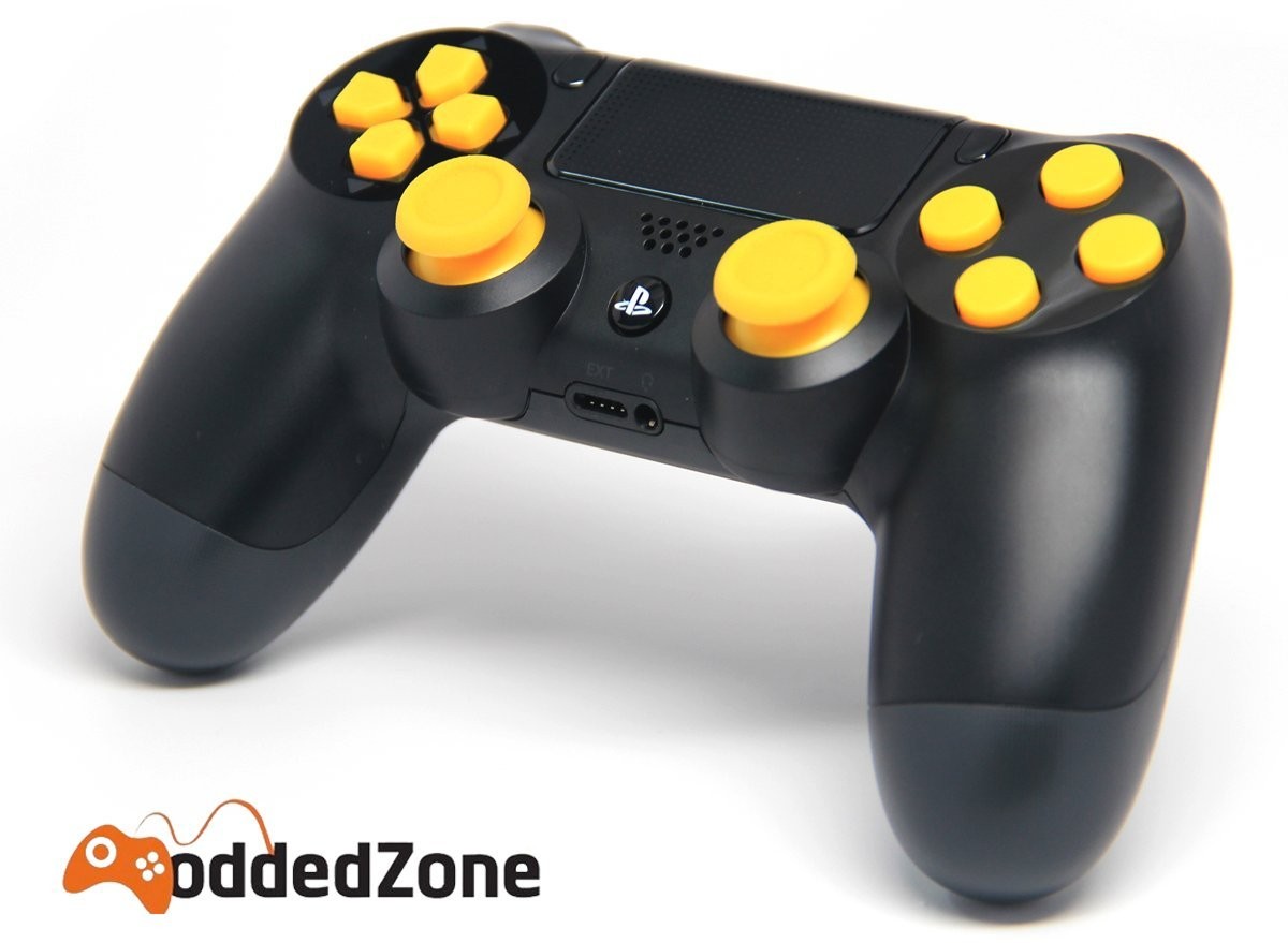 Black/Yellow Ps4 Rapid Fire Custom Modded Controller