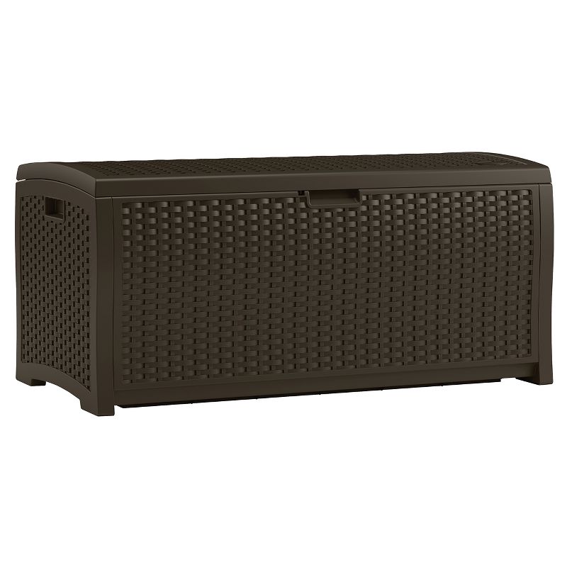 Resin Wicker Deck Box 73 Gallon - Brown - Suncast