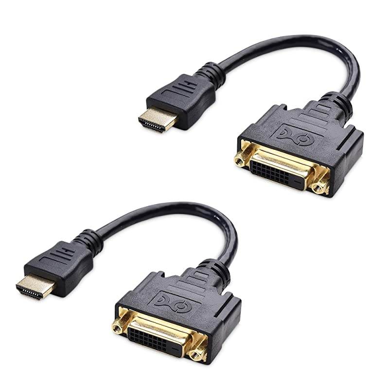 2Pack BiDirectional HDMI to DVI Male to Female DVI to HDMI Female to Male Adapter 5 Inches