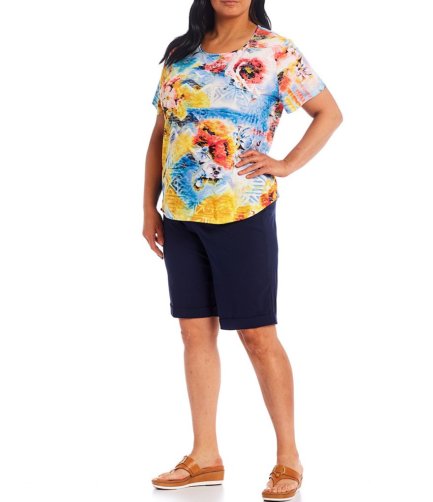 Vince Camuto Plus Size Tencel Drawstring Shorts