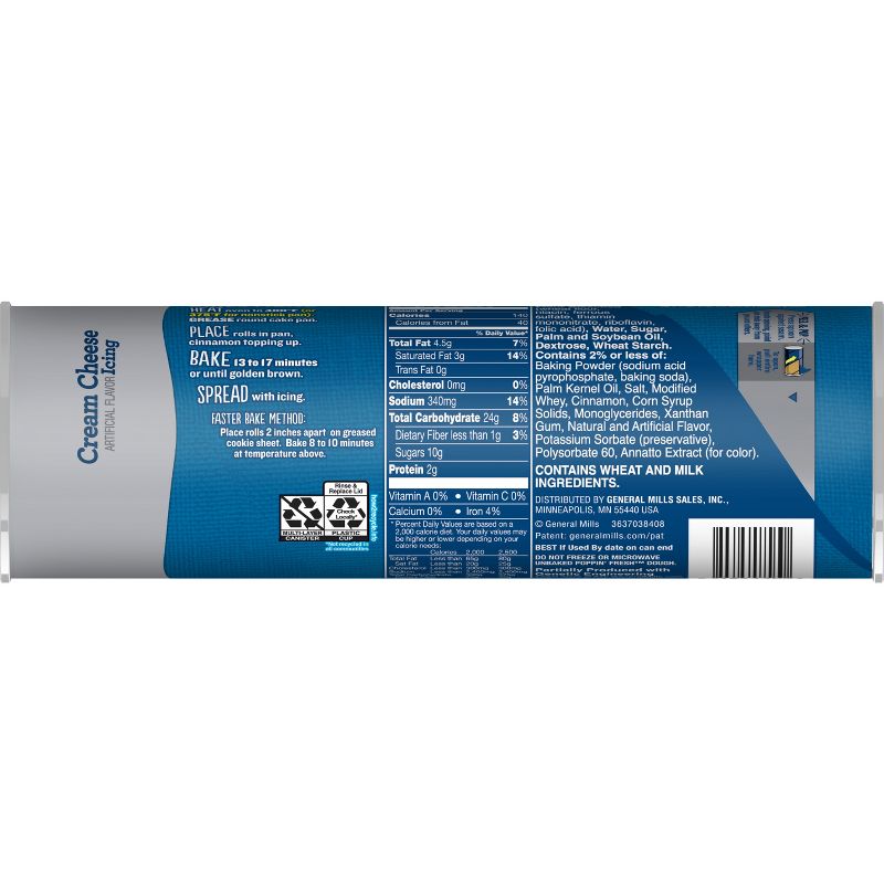 Pillsbury Cinnamon Rolls Cream Cheese Frosting - 12.4oz/8ct