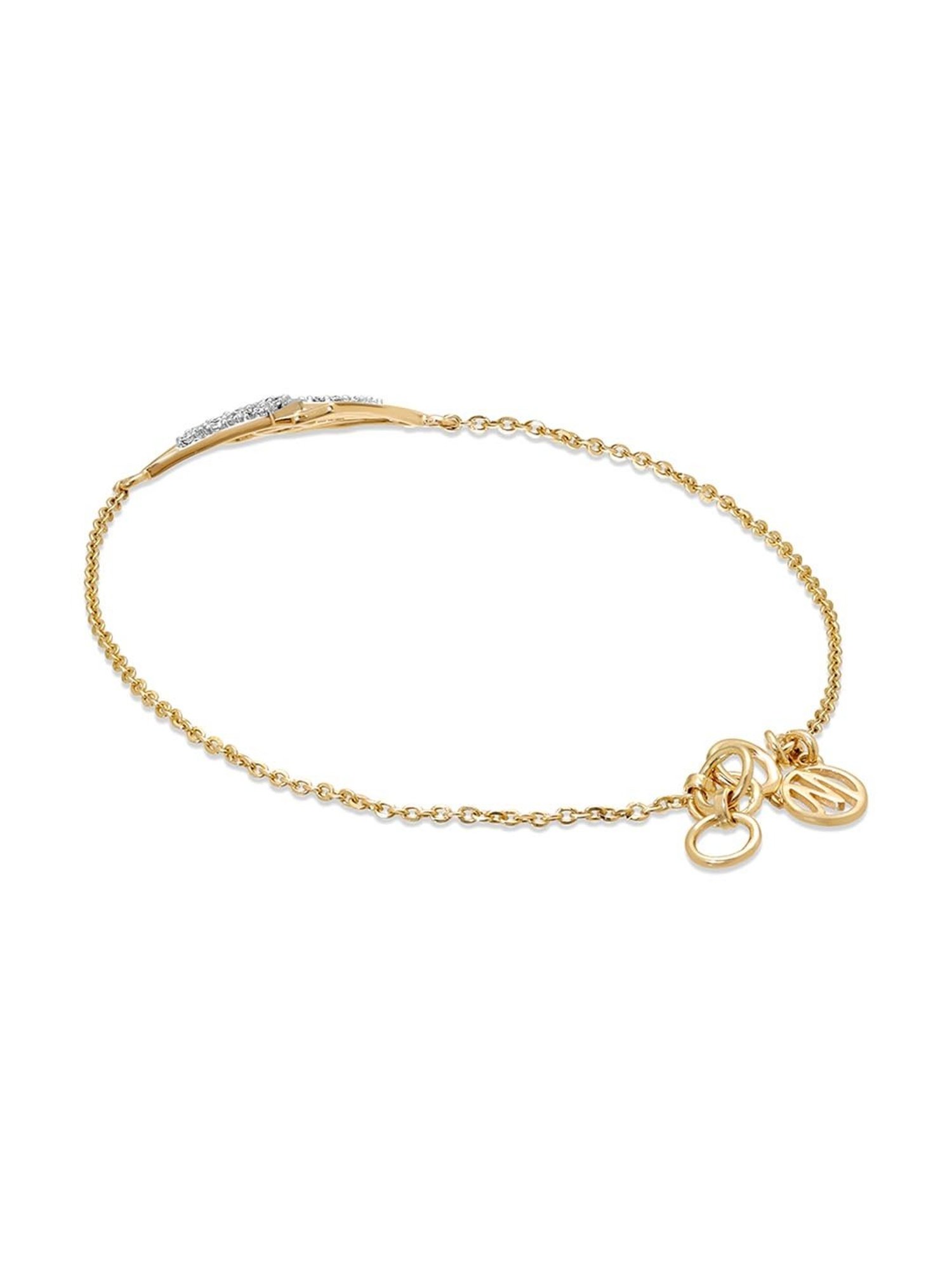 Mia by Tanishq Cupid Charm 14k Gold & Diamond Bracelet for Women