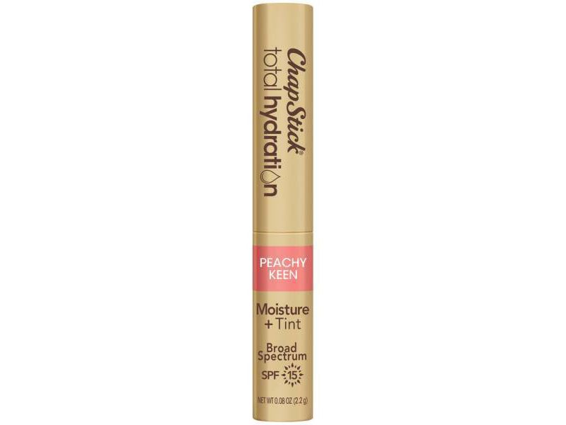 Chapstick Total Hydration Moisture + Tinted Lip Balm - SPF 15 - Peachy Keen - 0.08oz