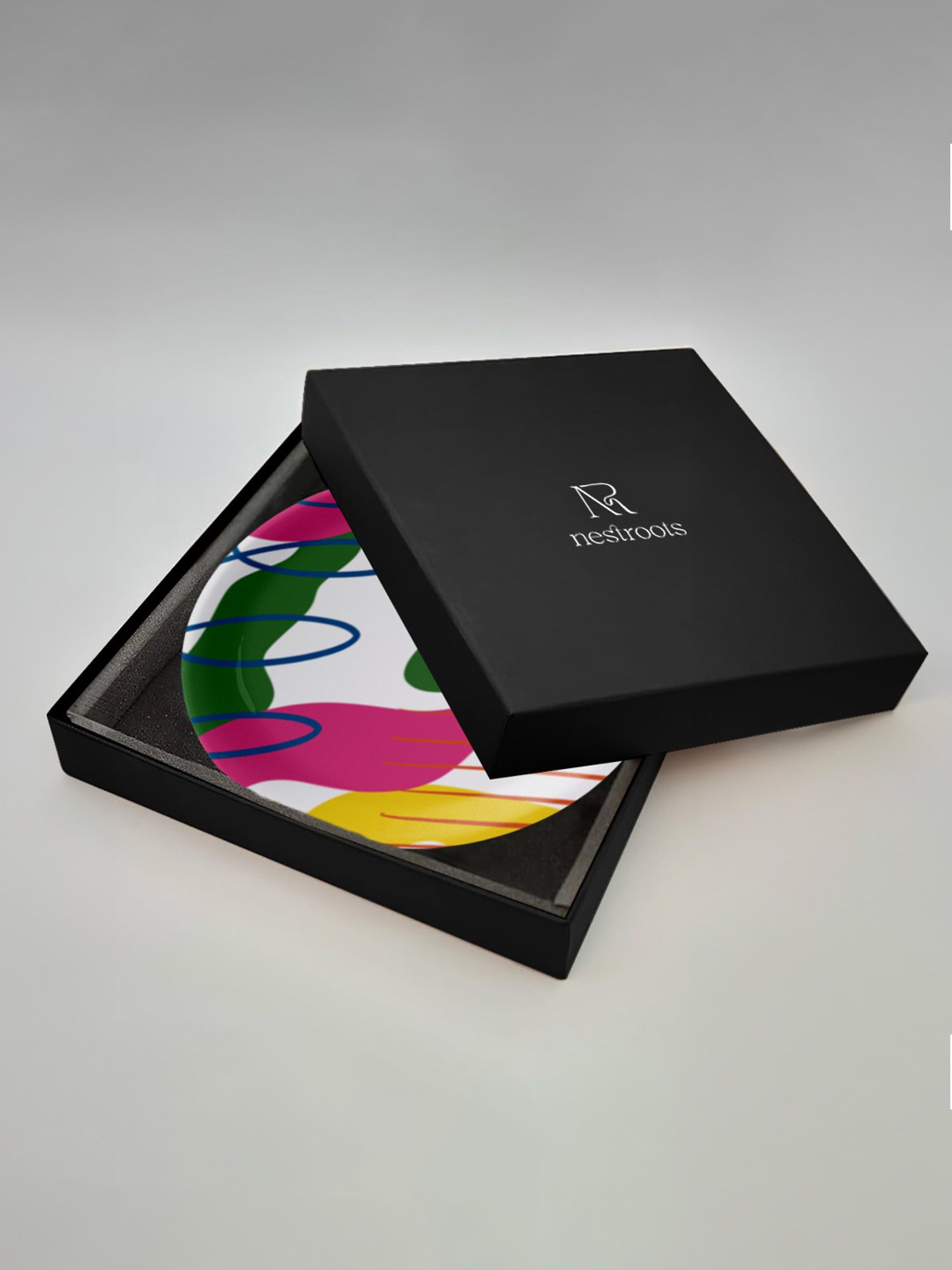 Nestroots Textured Terrain Multicolour Porcelain&iquest;Decorative Wall Plate