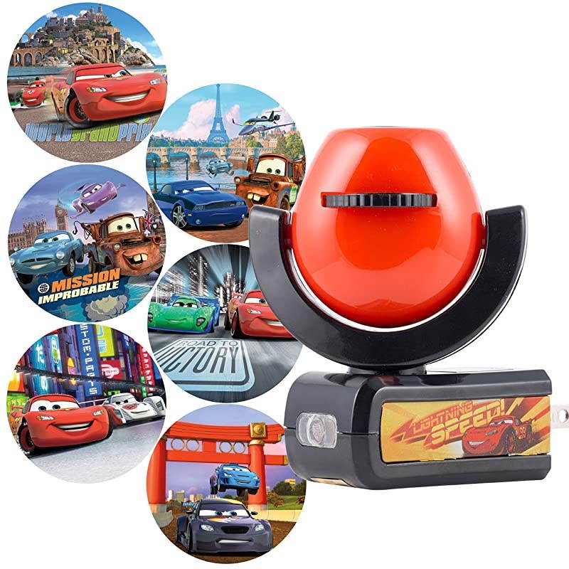 6Image Cars LED Night Light PlugIn DusktoDawn for Kids Lightning McQueen Mater Holly on Ceiling Wall or Floor 11740