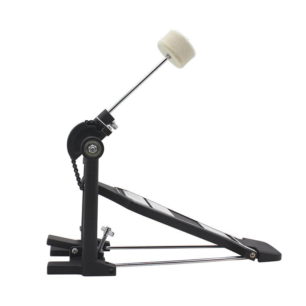Drum Pedal Single Bass Drum Foot Kick Pedal Percussion Single Chain Drive Black