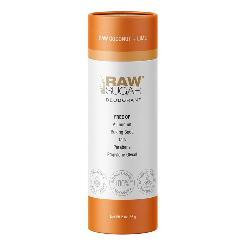 Raw Sugar Deodorant Raw Coconut + Lime - Trial Size - 2oz