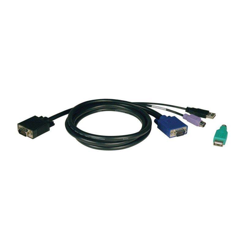 Tripp Lite P780-010 Kvm Cable - Hd-15 Male - Hd-15 Male, Mini-din (ps/2) Male, Type A Male Usb - 10