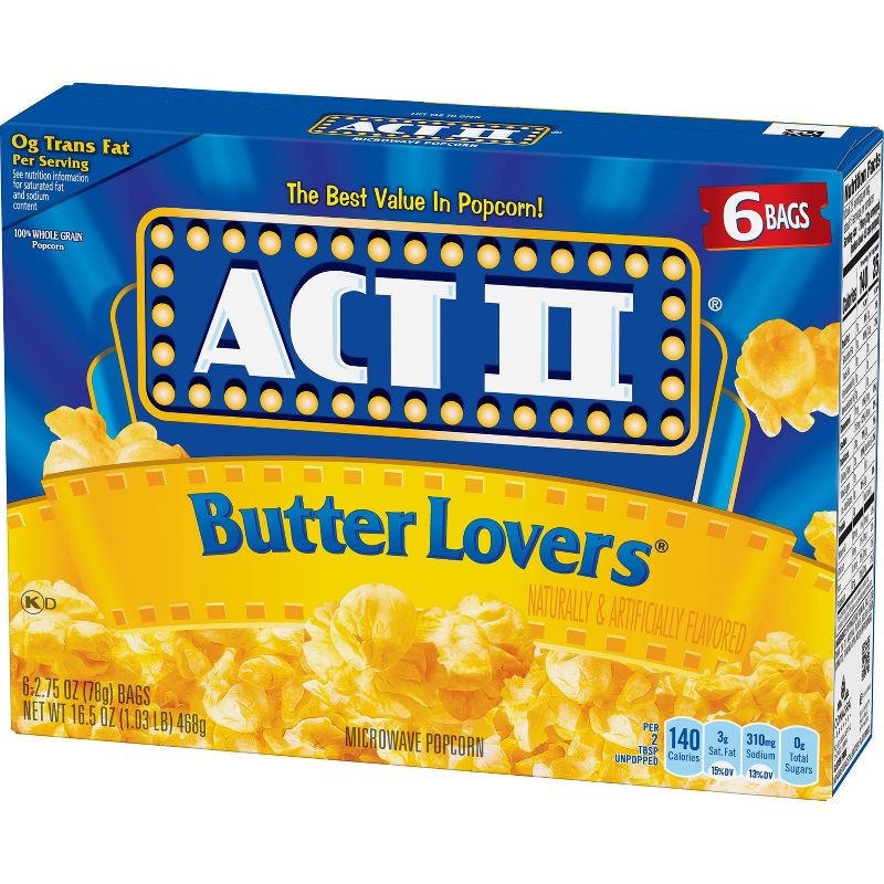 Act II Butter Lovers Popcorn - 6ct