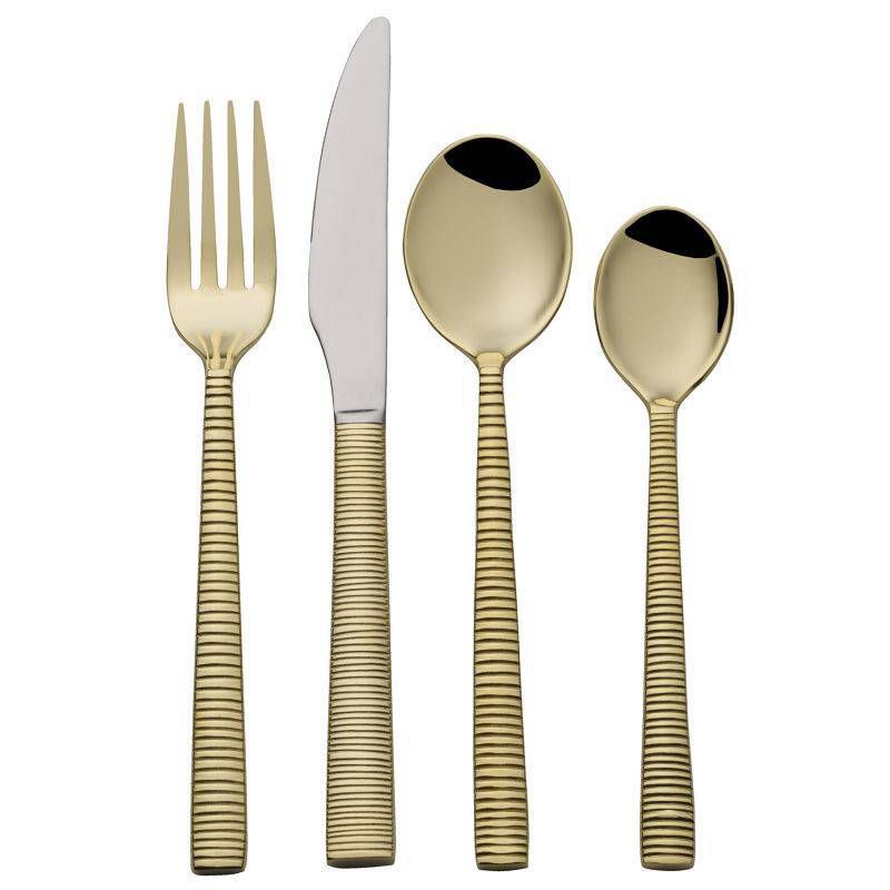 Towle 16pc Stainless Steel Living Forged Abbott Silverware Set