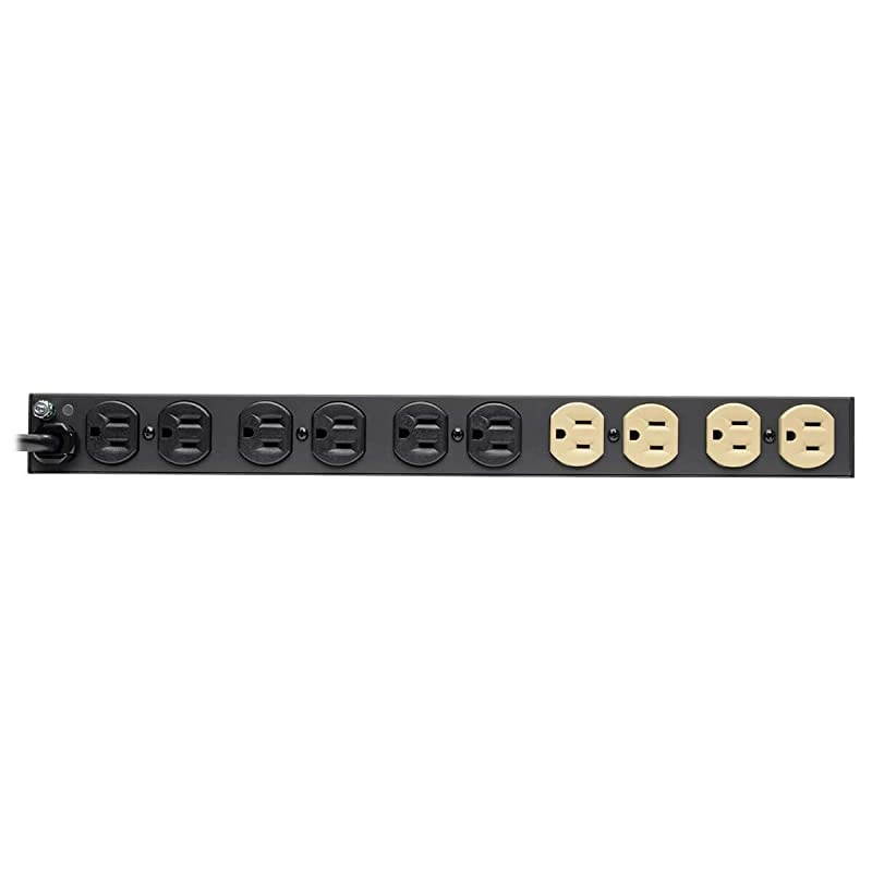 12 Outlet Isobar Rackmount PDU 15A Surge Protected Power Strip 15ft Cord 515P $25K INSURANCE ISOBAR12ULTRA Grey