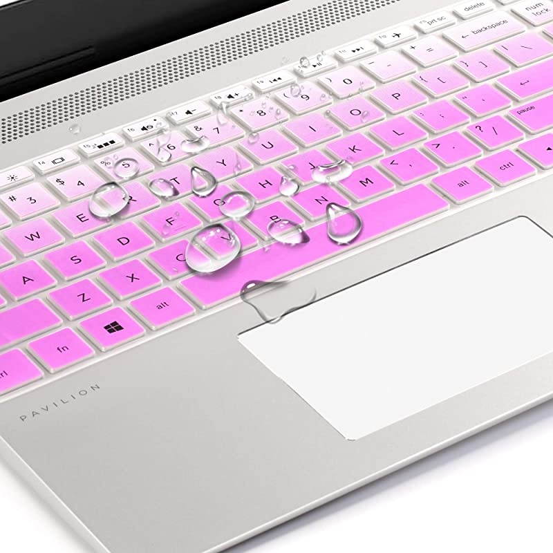 Pavilion X360 14M Keyboard Cover Ultra Thin Anti Dust Silicon Skin Protector for Pavilion X360 14M-BA011DX 14M-BA013DX 14M-BA015DX 14M-BA114DX 14" Touchscreen Laptop US Layout(Gradualpurple)