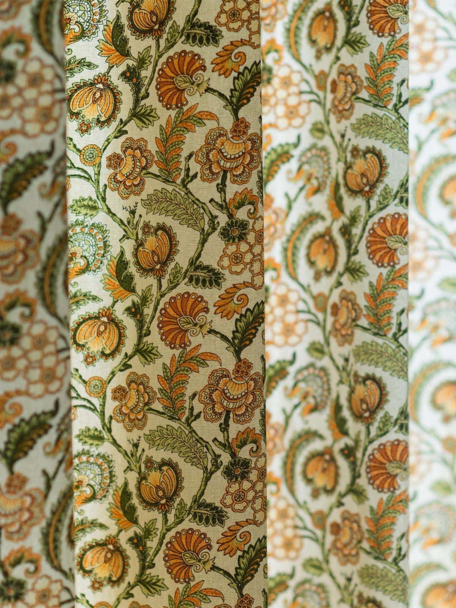 Urban Space Mustard Cotton Window Curtain With Tieback & Eyelet - Set of 2