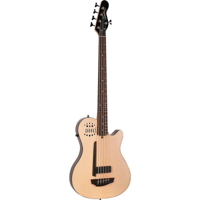 Godin A5 Ultra Natural SA 5-String Acoustic-Electric Bass Guitar Natural Rosewood Fretboard